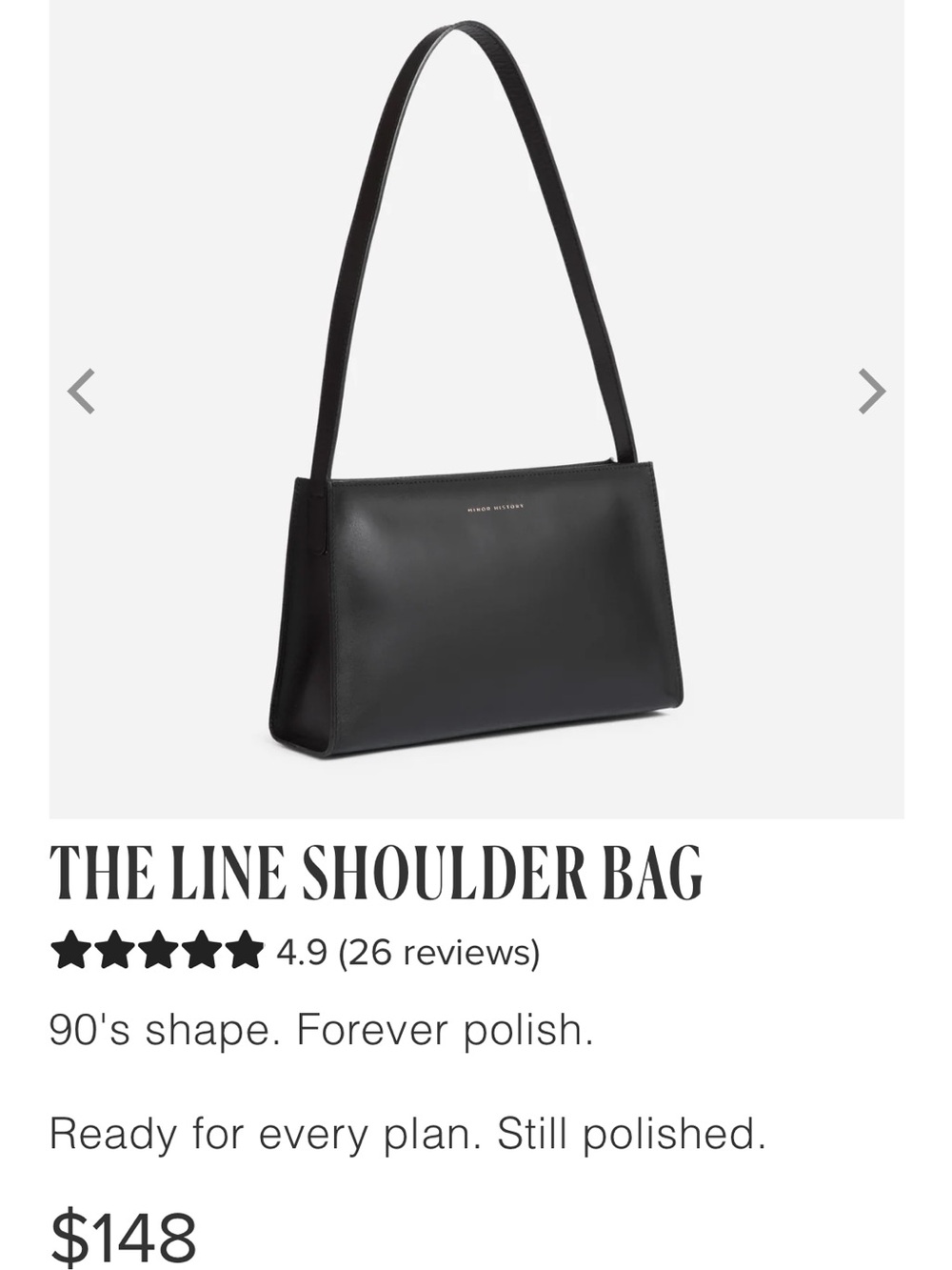 Minor History Leather A Line Shoulder Bag